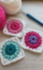 puff flower granny square