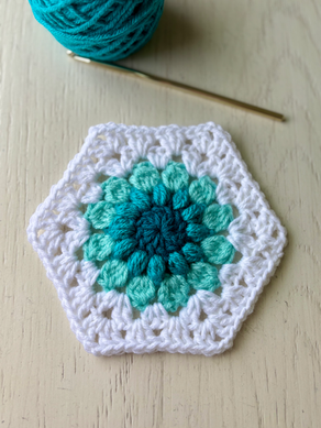 flower granny hexagon tutorial