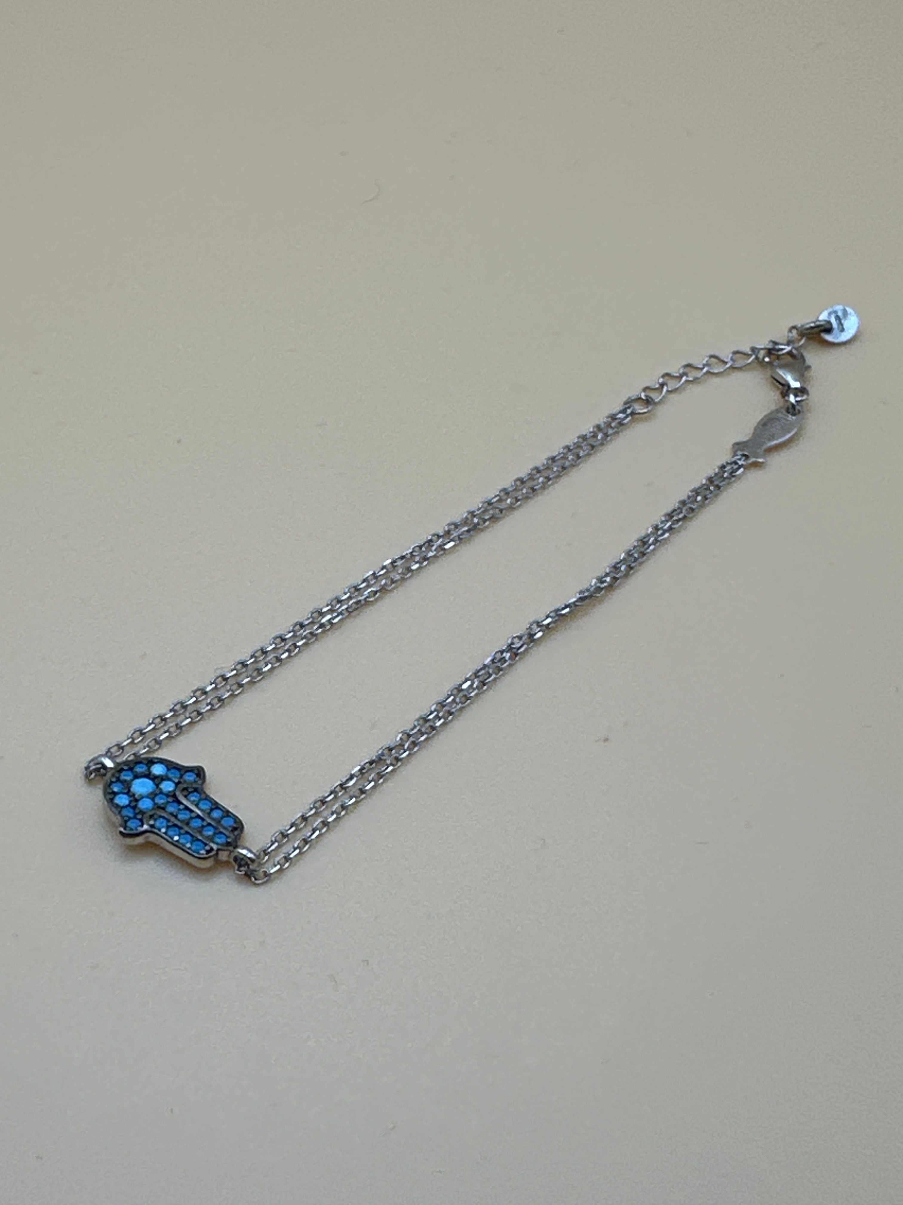 Bracciale in Argento con Charm Hamsa – Kurshuni