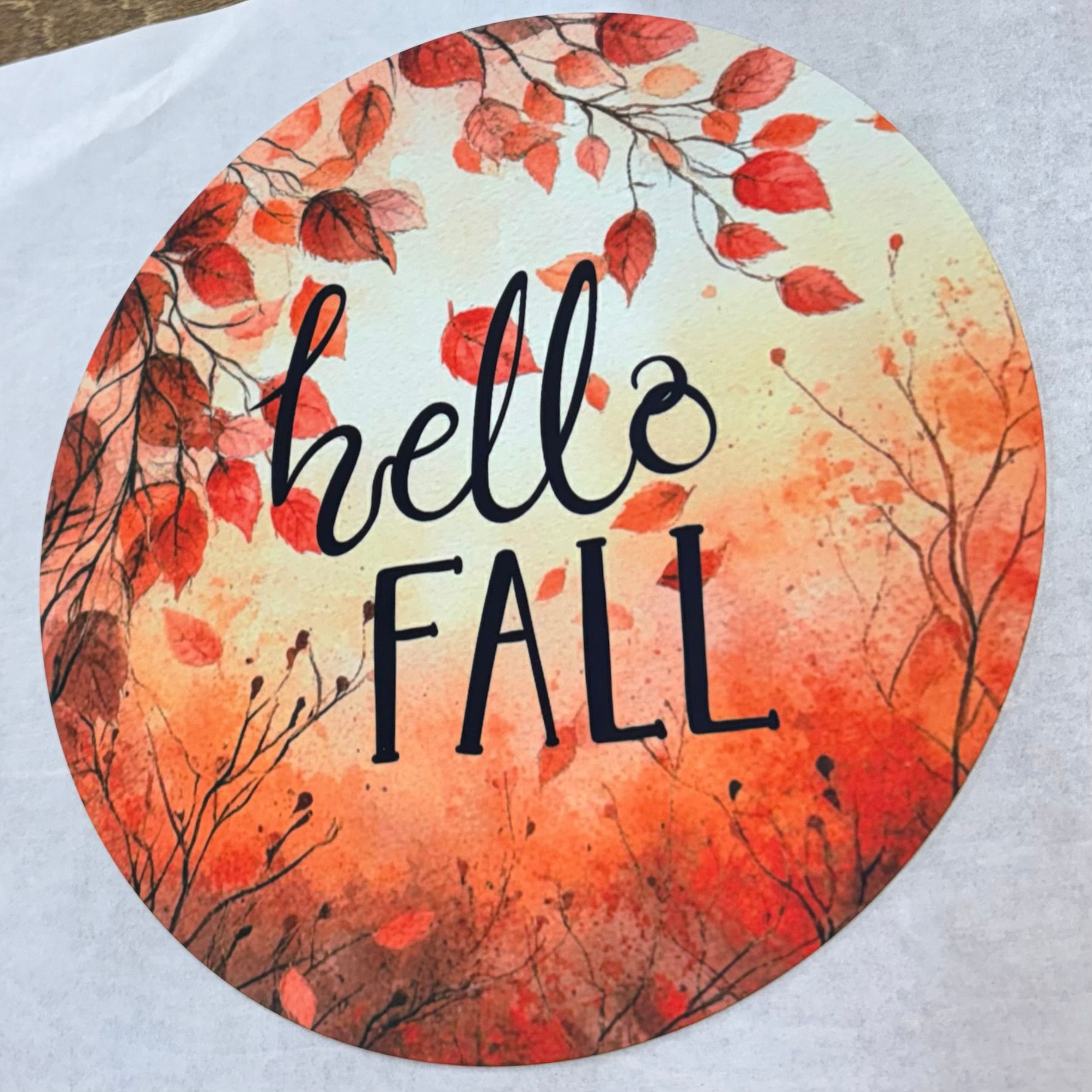 Hello Fall Wreath Sign