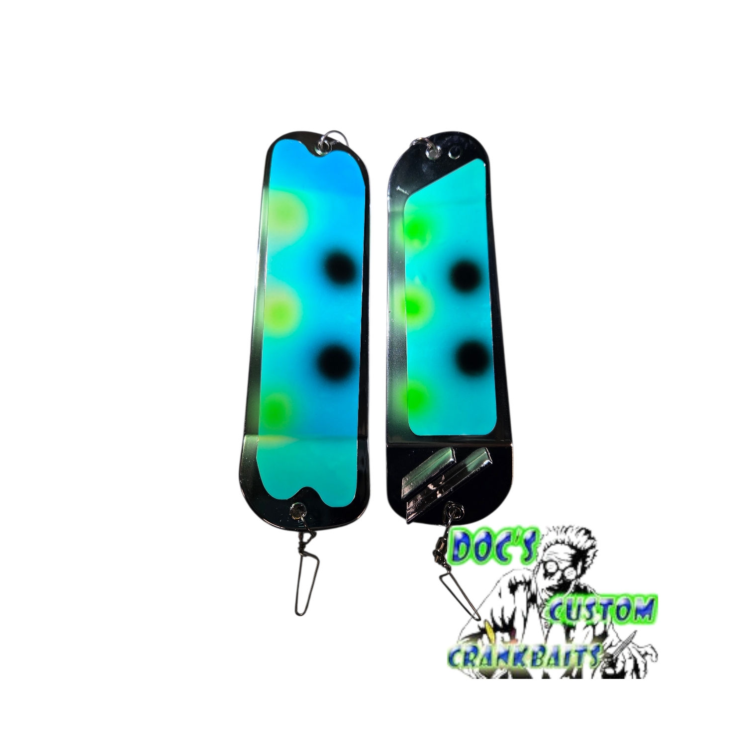 8" Flasher Chrome Glow UV 2 Face