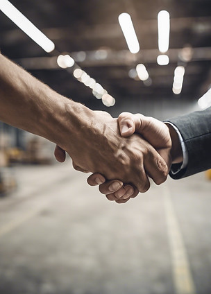 shaking hands with a customer in an industrial setting.jpg