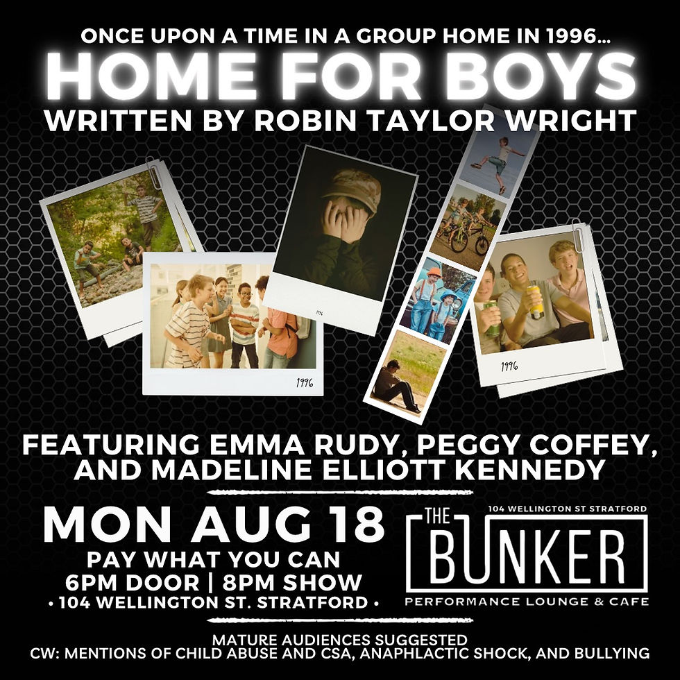 The Bunker Monday Night Show - Home For Boys Dramatic Reading