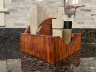 Thumbnail: Dark Walnut Salt, Pepper & Napkin Organizer