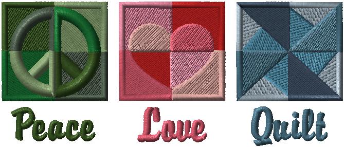 D7466 Love Peace Quilt