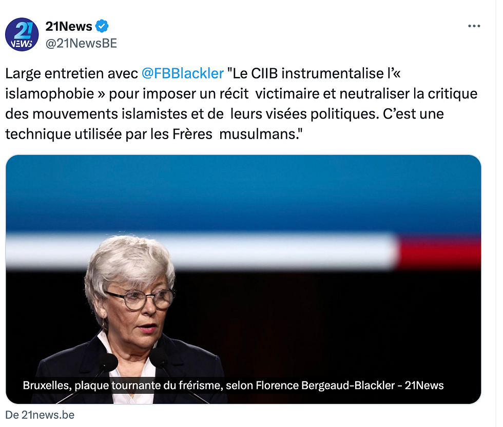 Bruxelles, plaque tournante du frérisme, selon Florence Bergeaud-Blackler