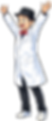 手を挙げる男性のイラスト