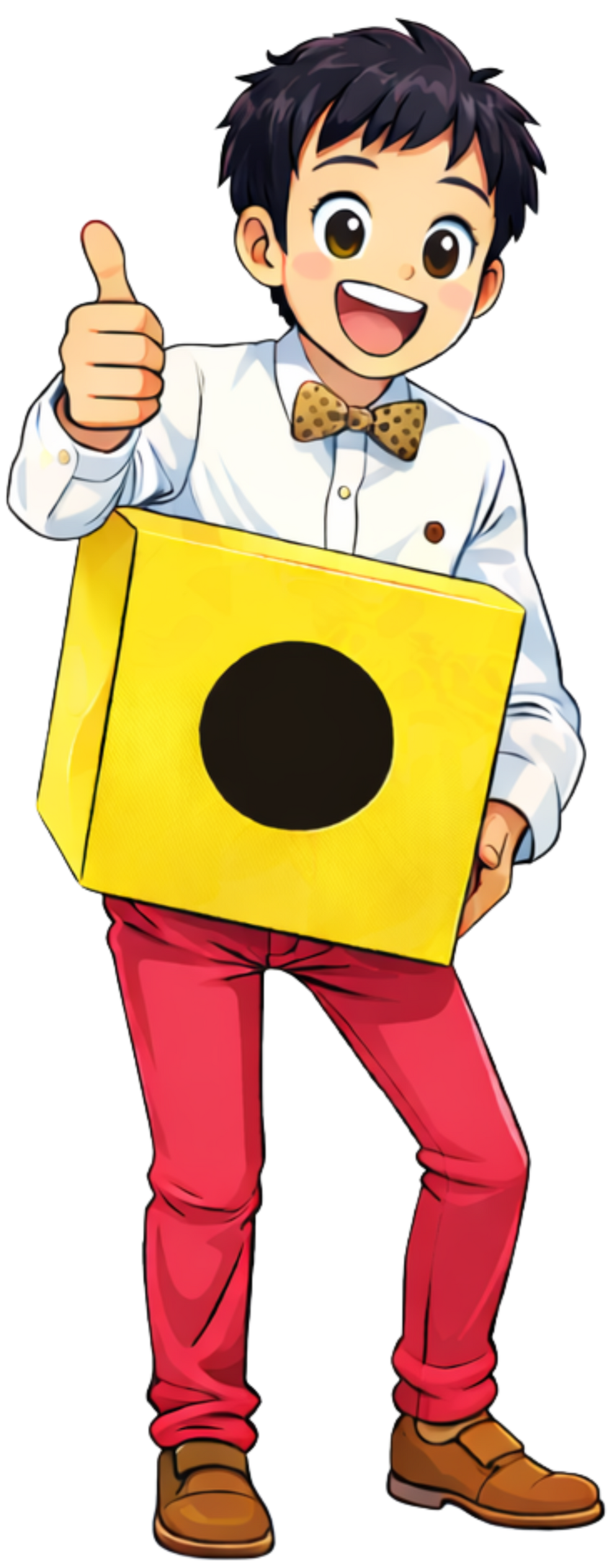 空気砲を持つ男の子