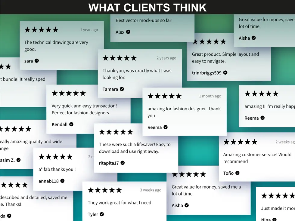 Customer feedback on FUPstudio Male Activewear Mockups Bundle highlighting its usability for designers.