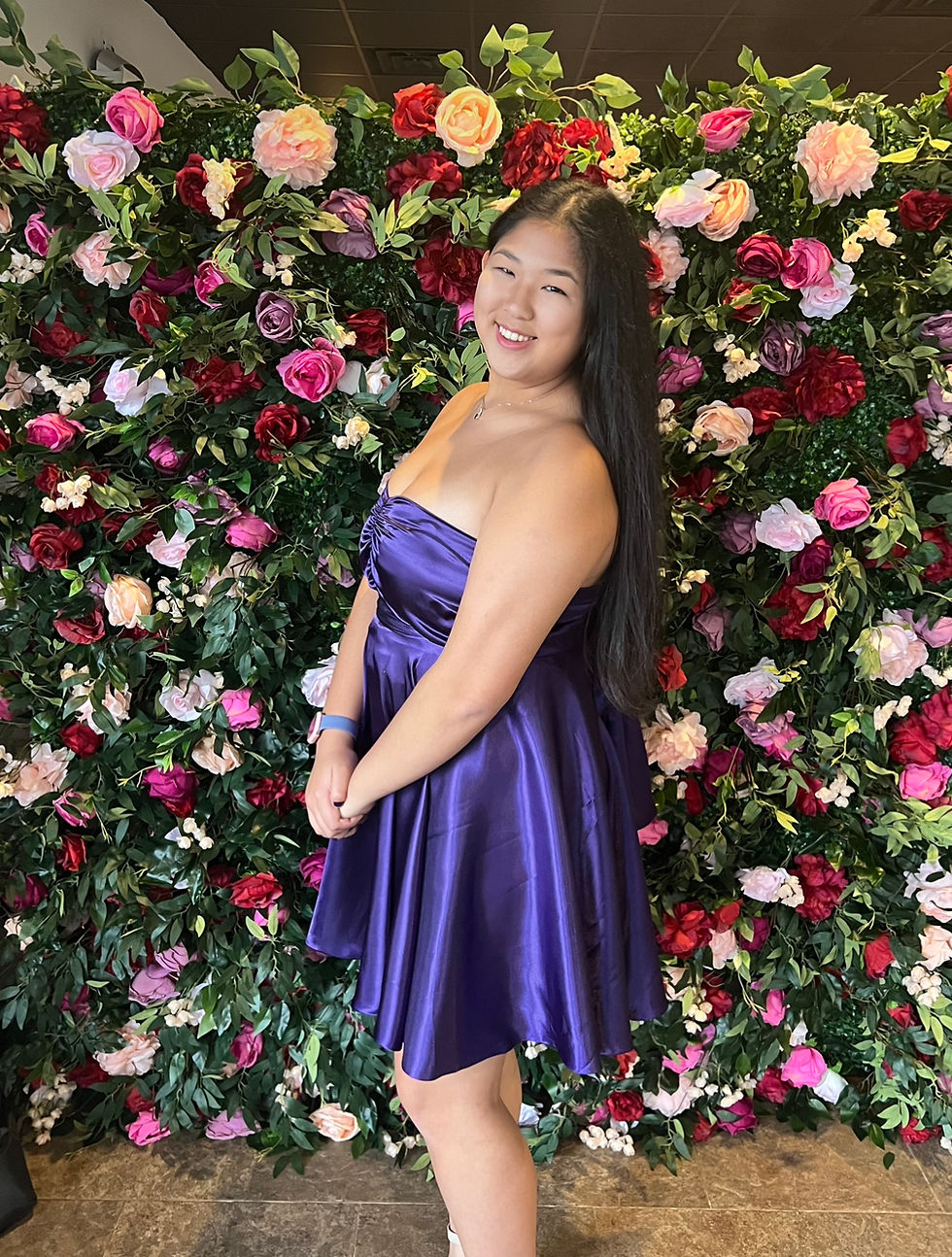 Satin Royal Purple Cocktail Dress