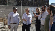 Esther Monzón visita las obras de ampliación del Hospital Nuestra Señora de los Reyes en El Hierro