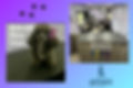 Toy poodle with a bow offers "$10 Off First Visit" text. Pet salon interior with grooming stations. Purple and blue gradient background. Paw prints.