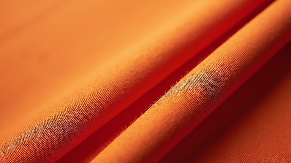 Close-up view of a fire-resistant fabric sample showcasing its texture and color