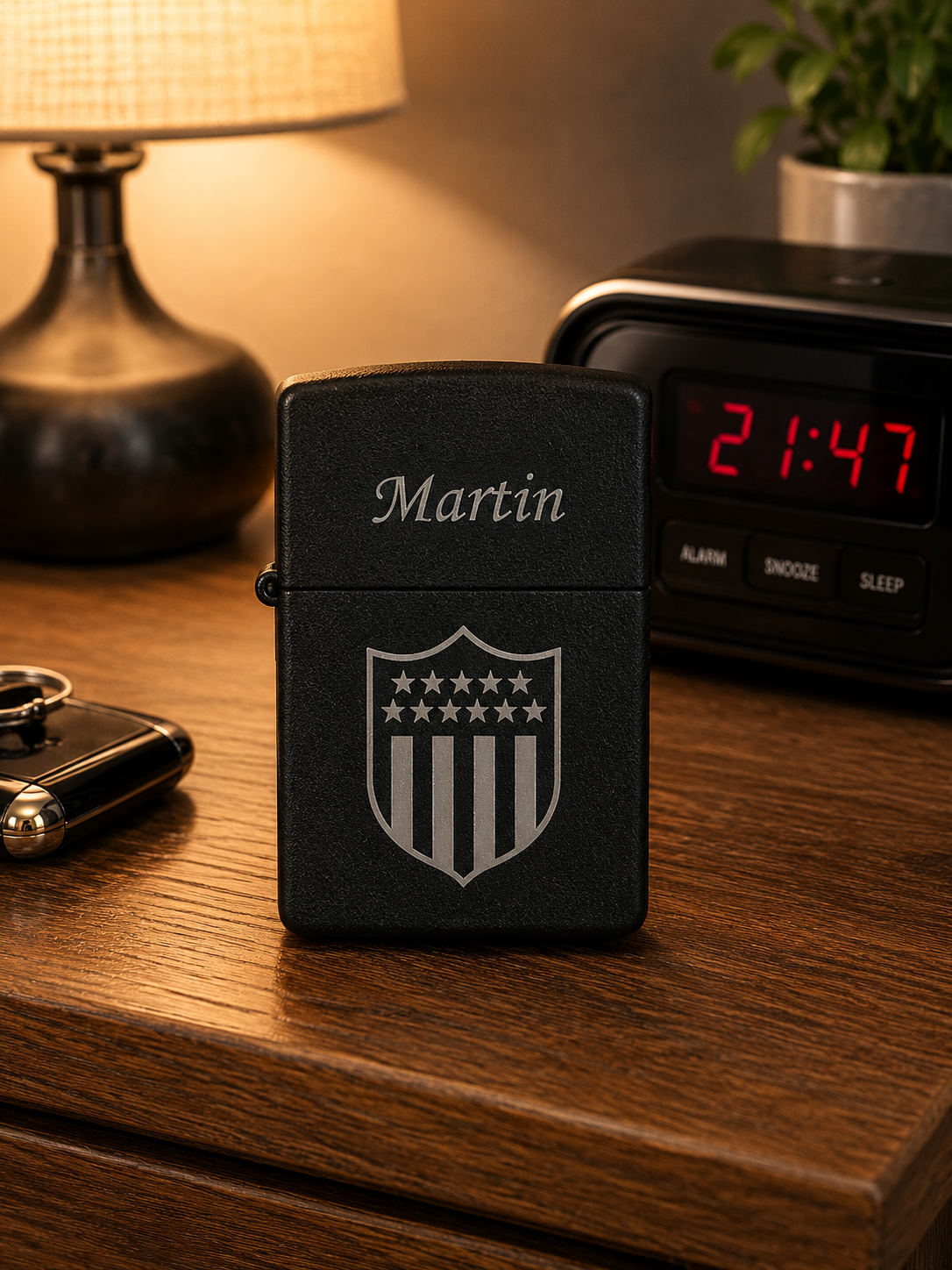 Encendedores Estilo Zippo Negro Mate Personalizados