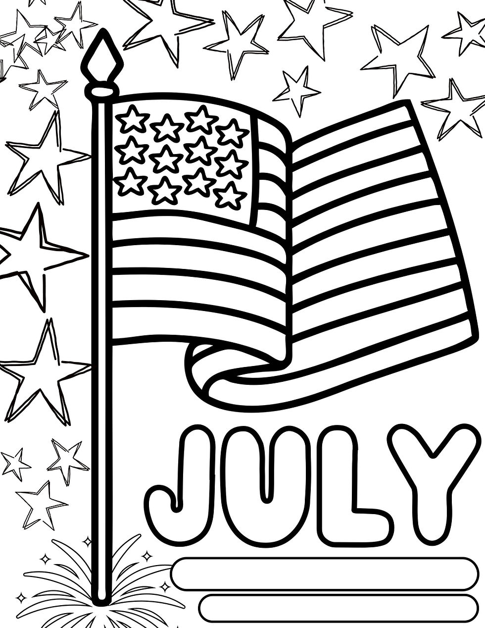 Flag coloring for little ones to color
