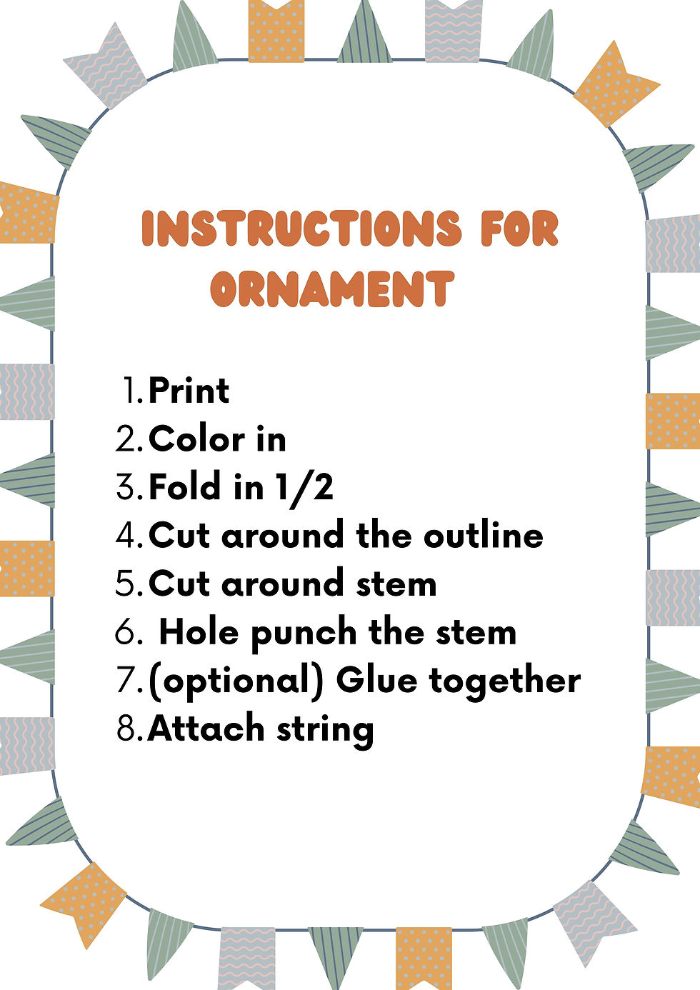 Instructions for national apple craft