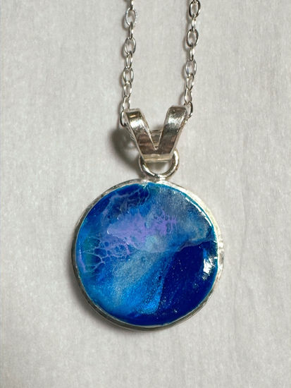 Encaustic Necklace made in Collaboration with Shari Levine