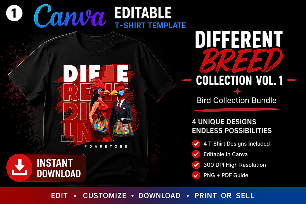 Thumbnail: Editable T-shirt Bundle "Different"