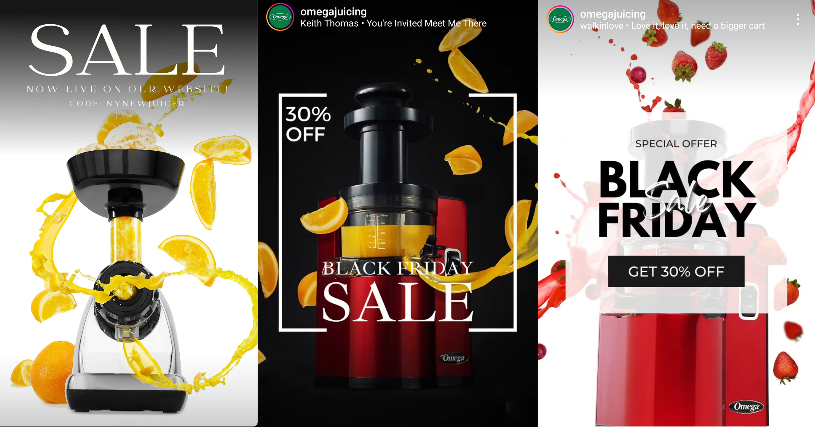 Advertising for a juicer