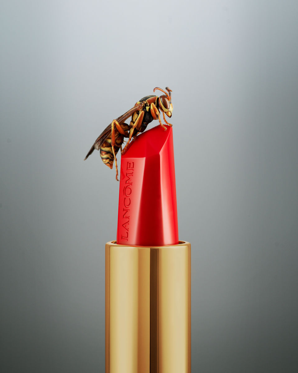 Creative beauty product photography combining the richness of lipstick for an indulgent brand image, photographed in Dallas, Texas..