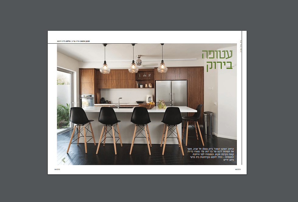 כתבה במגזין עיצוב