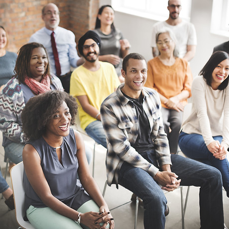 Audience enjoying business speaker
