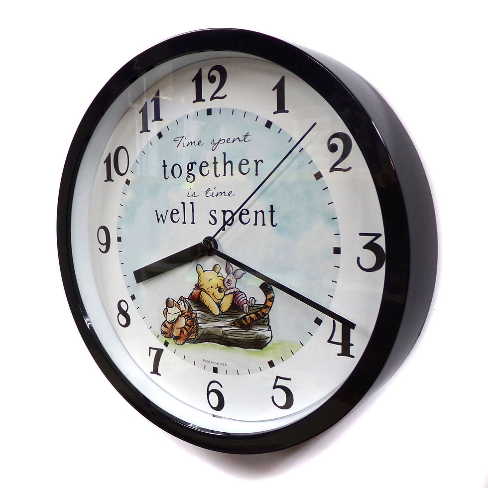 Thumbnail: Winnie the Pooh and friends wall clock left view