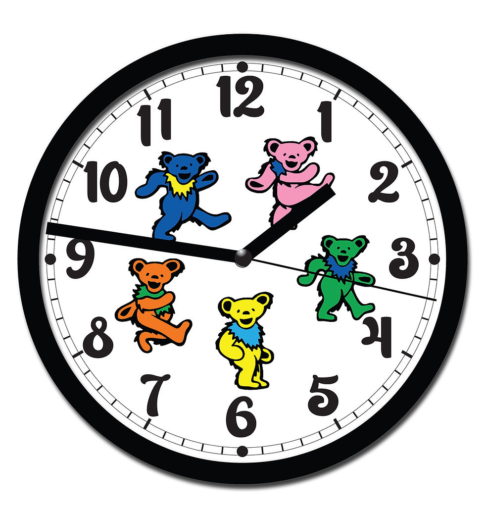Thumbnail: Grateful Dead Bears Wall Clock