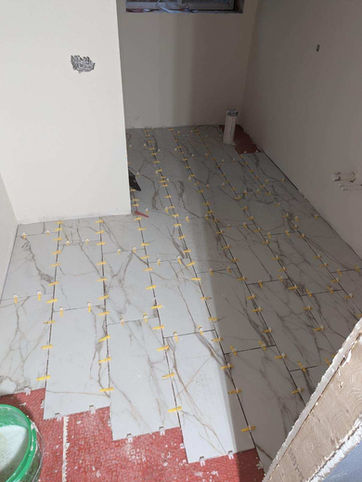 Bathroom tile install project 