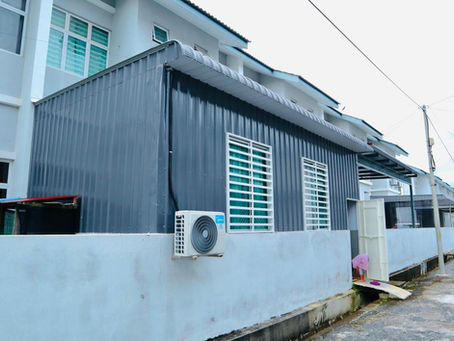 Ubah Suai Bahagian Belakang Rumah Dengan Material Awning