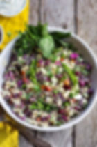 WED Rainbow Chopped Salad with Smoked Salmon