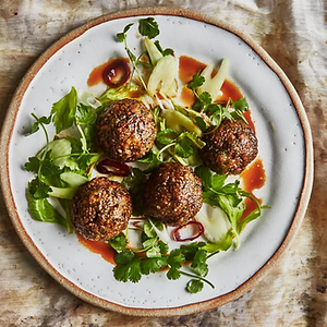 WED Mushroom Vegetarian Meatballs with Soy Honey Glaze