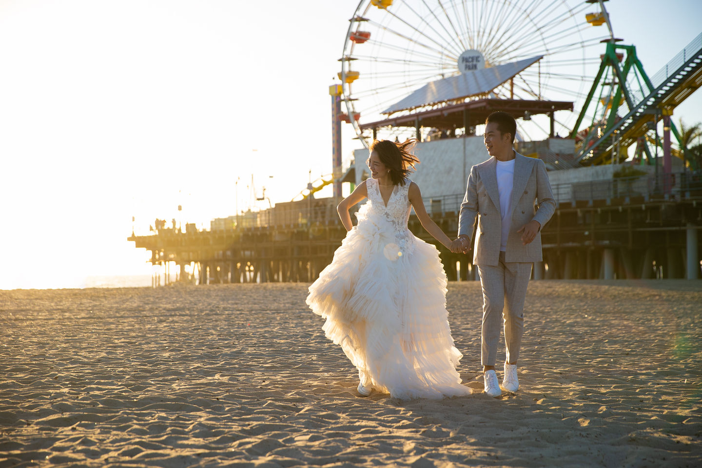 Santa Monica Beach Wedding Photograph
