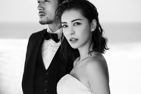 Black & White Classic Wedding Photograph