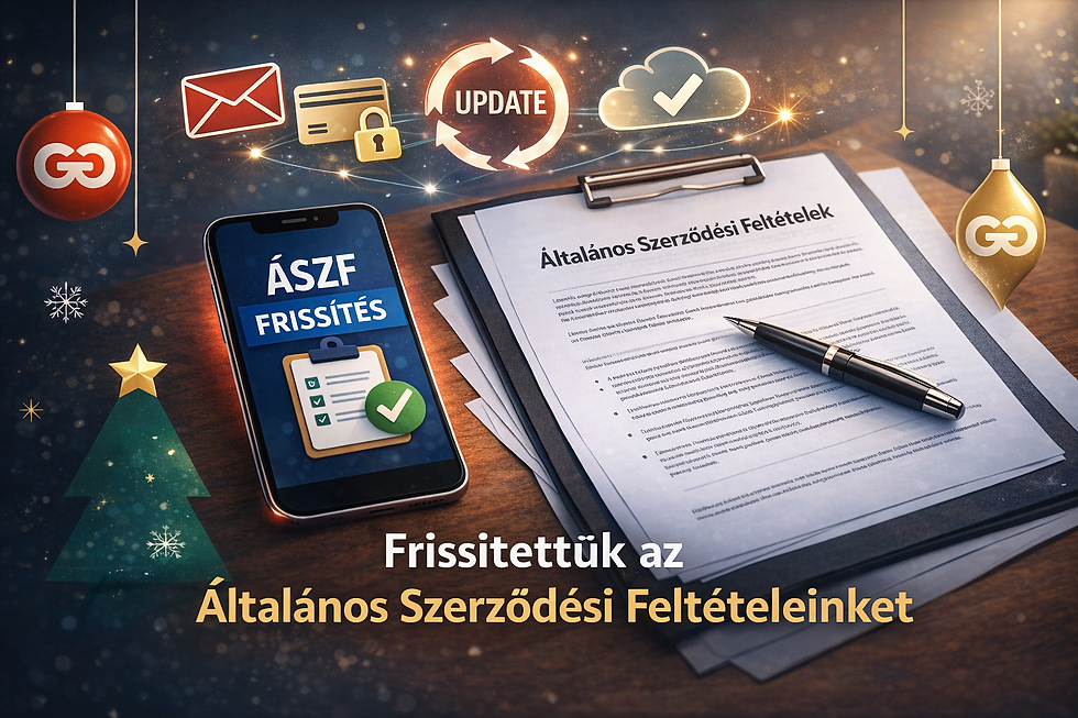 Frissítettük az Általános Szerződési Feltételeinket