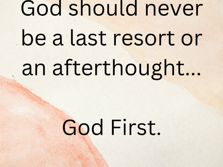 Is God an afterthought?