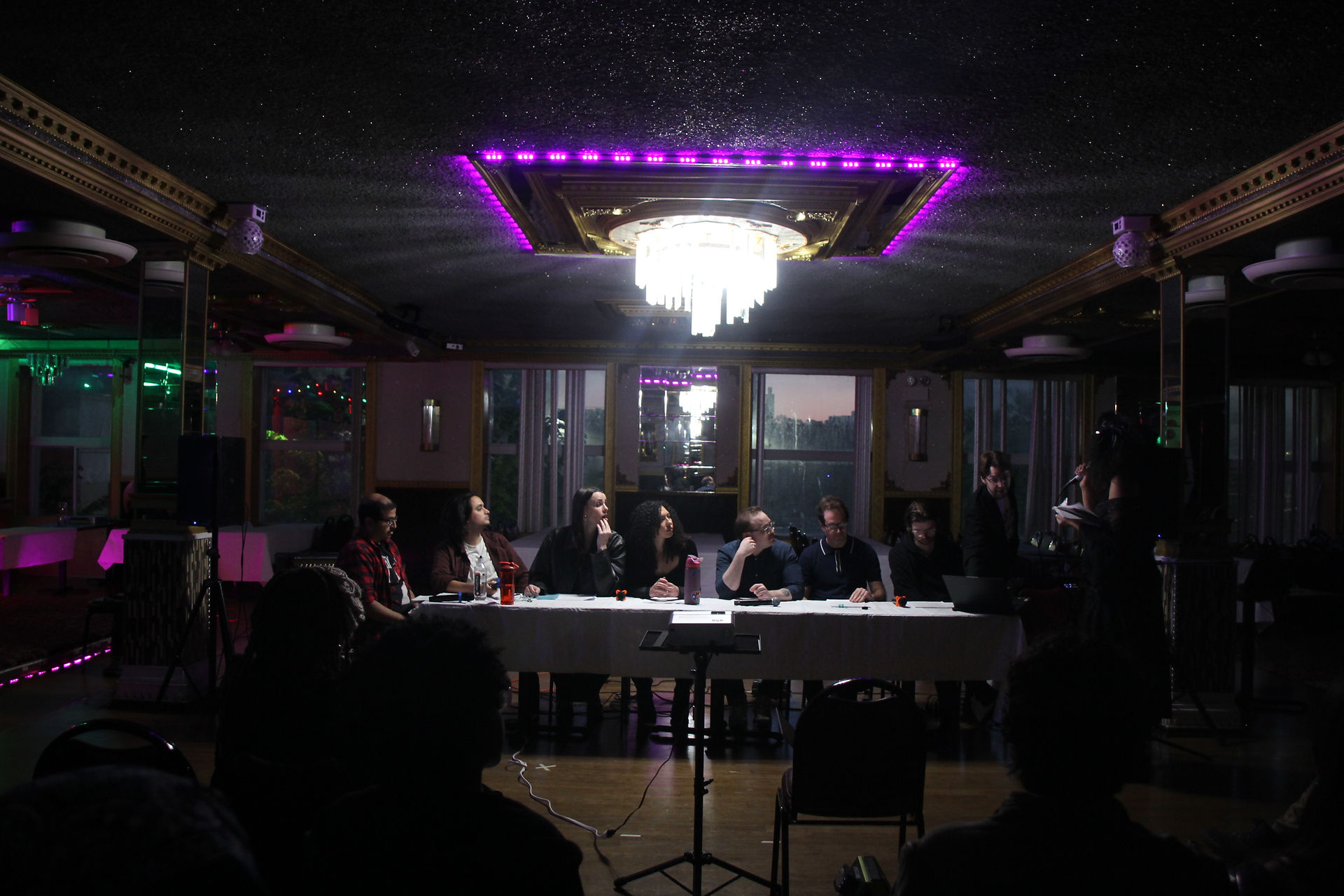 Christopher Moran's Live table read (pic cred. Cardboardplanet & Mil Fienco)