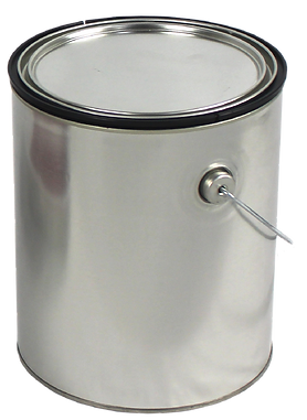 Paint Can Hero storage, closed paint cant with collapsed paint spout