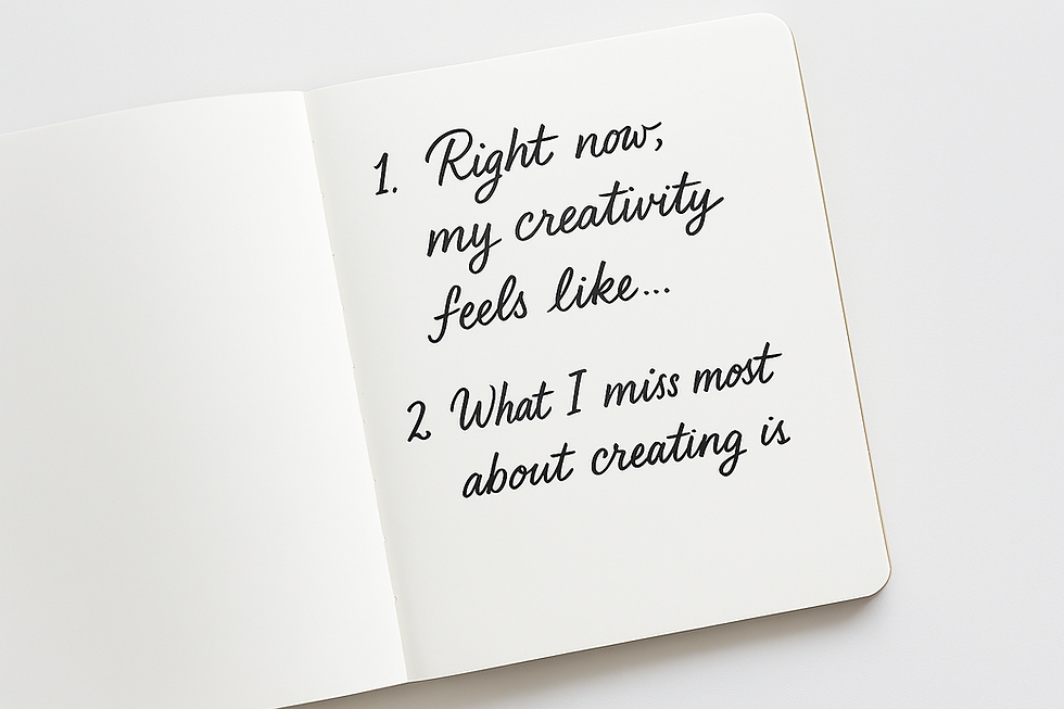 journal prompts written in a soft artistic setting