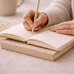 Writing in a journal