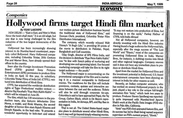 Hollywood Firms Target Bollywood Market