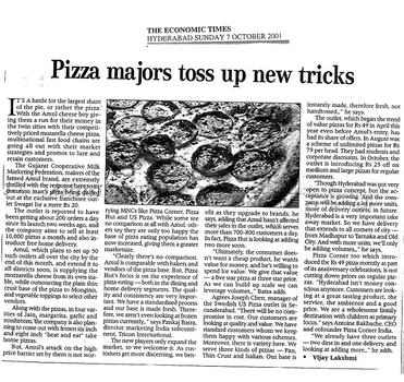 Pizza Majors Toss up New Tricks