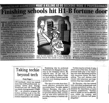 Finishing Schools Hit H1B Fortune Door