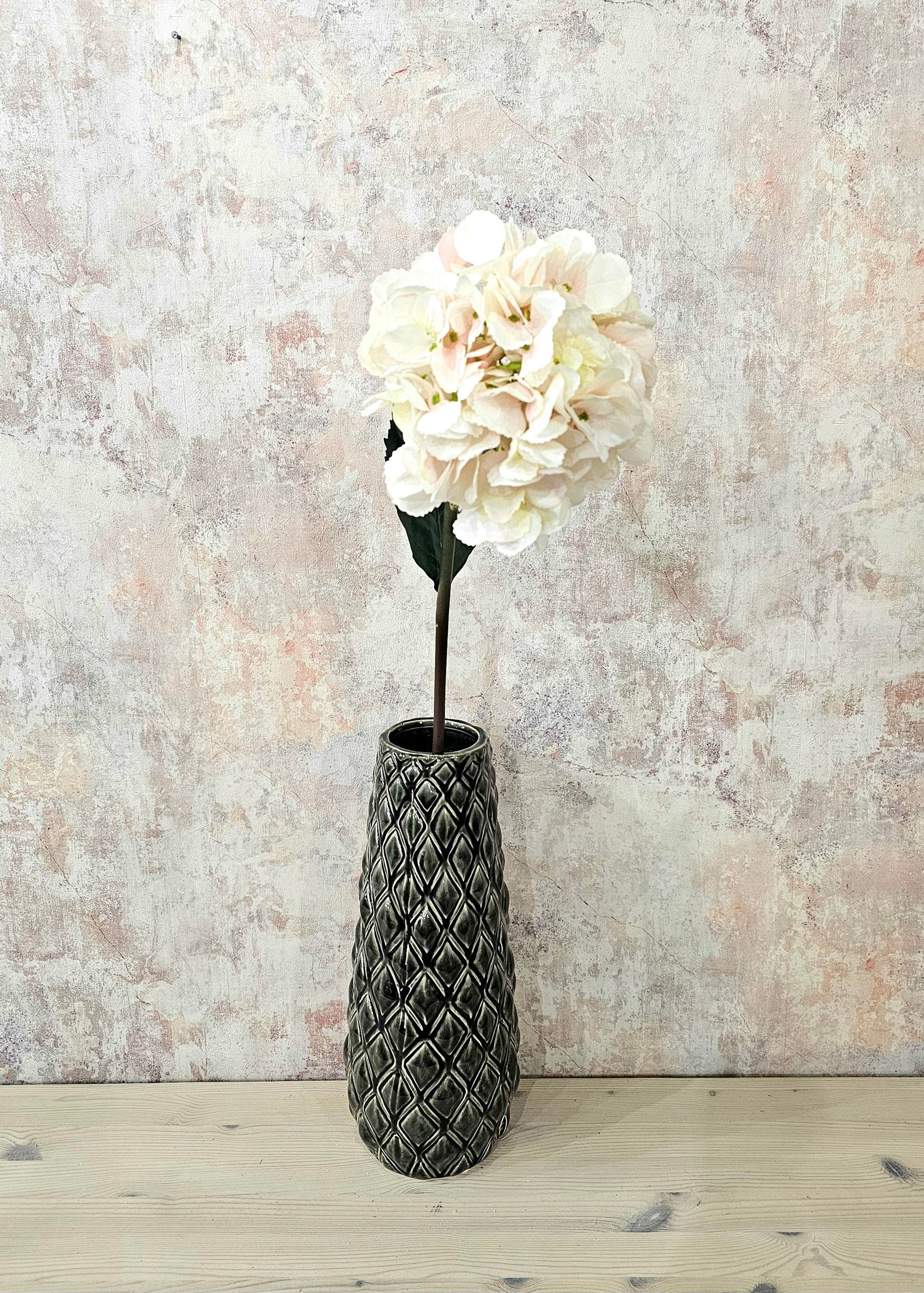 Faux Silk Mophead Hydrangea Barely Blush