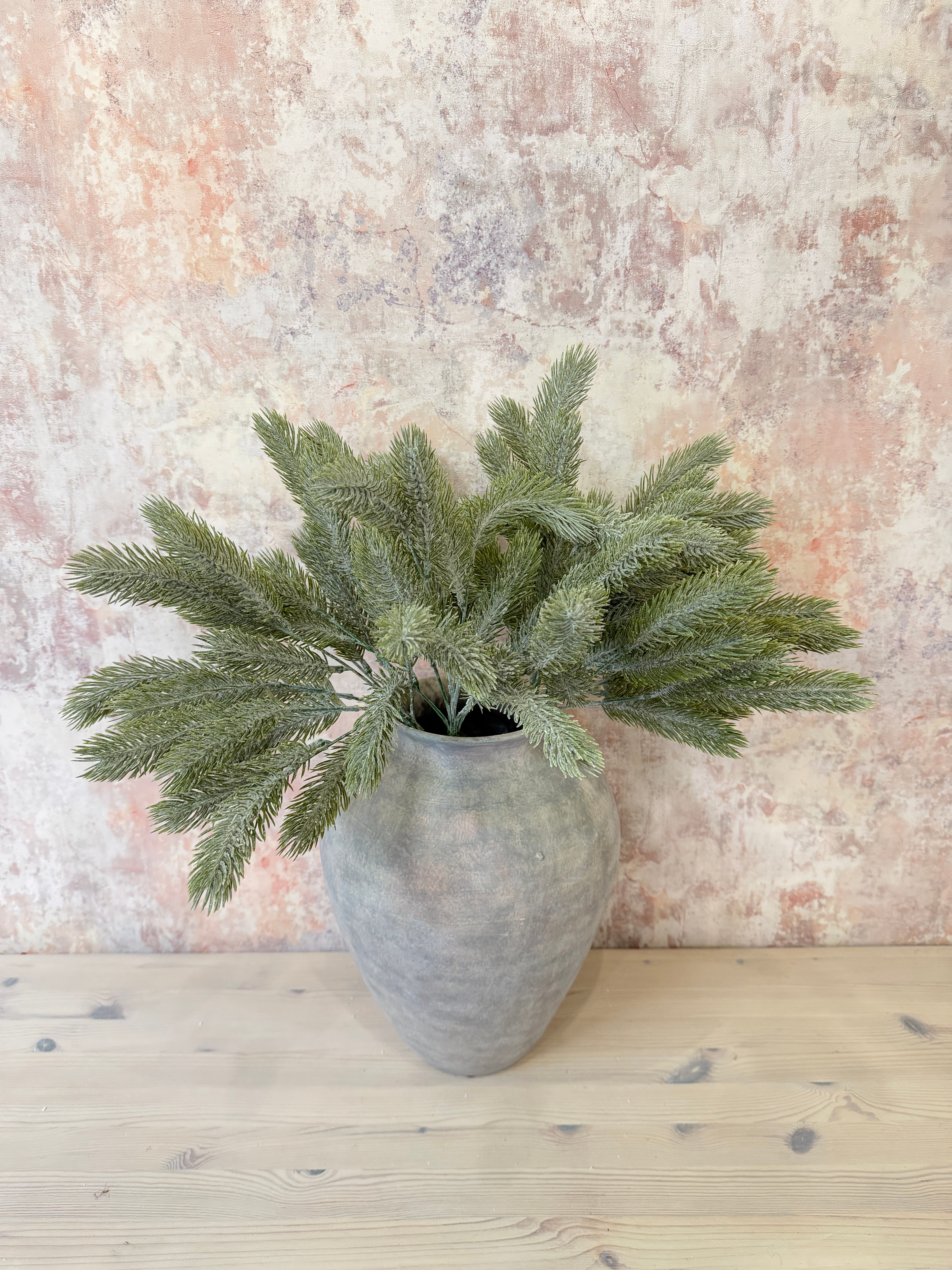 Faux Frosted Norway Spruce Spray.
