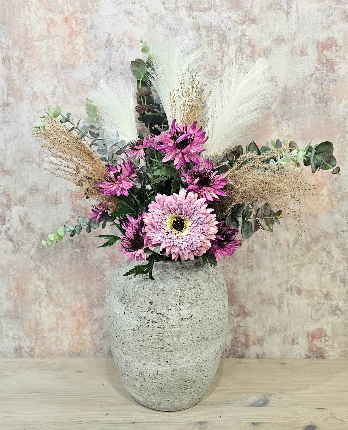 Blush Meadow Faux Flower Arrangement