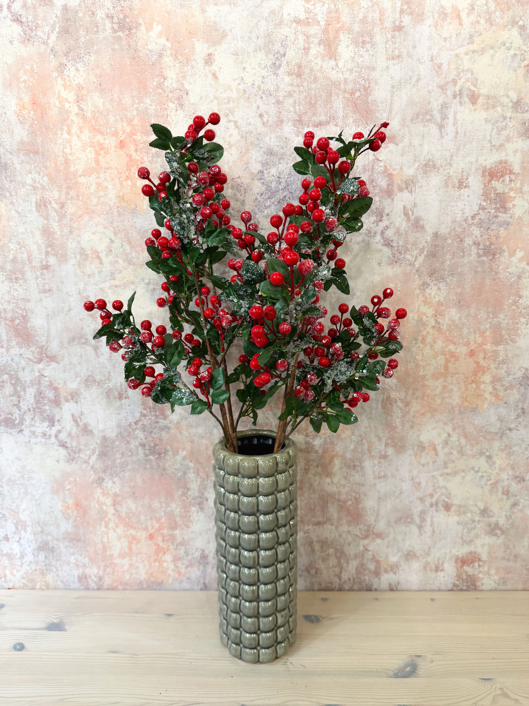 Faux Xmas Sparkle Berry Stem