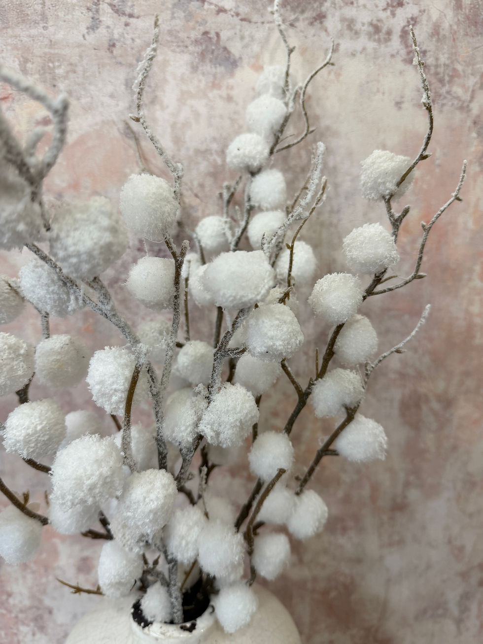 Thumbnail: Faux Xmas Snowy White Berry Spray