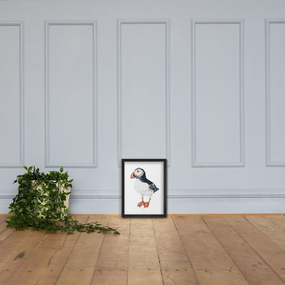 Thumbnail: Linamal Puffin Framed Poster