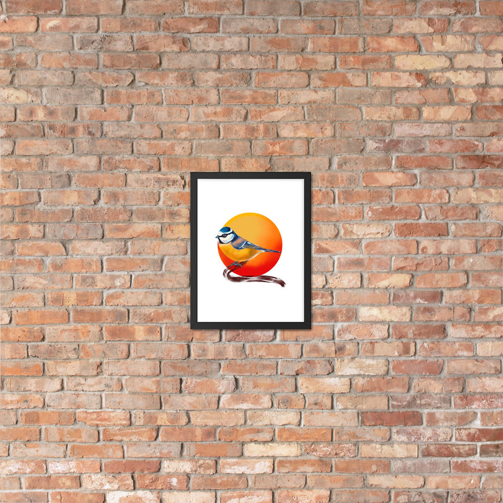Thumbnail: Linamal Blue Tit-Framed poster